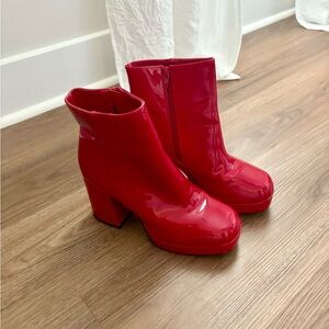 Red Women's Ankle Boots